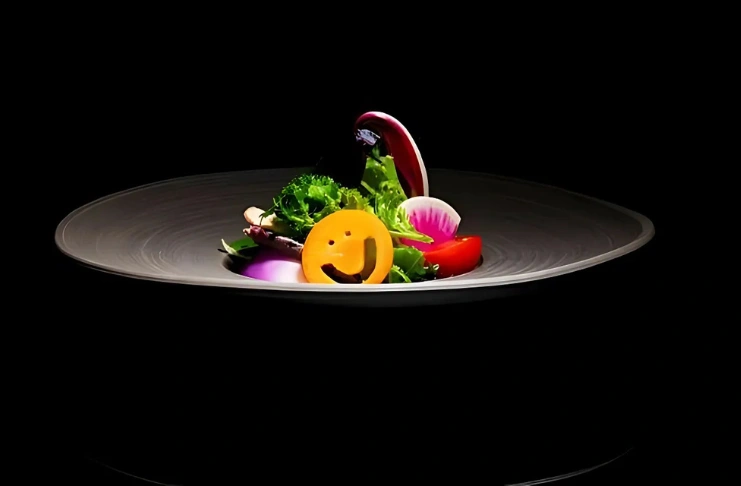 The smiling carrot at Den, Tokyo