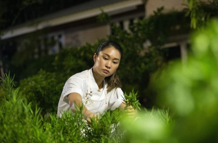 Chef Tam at her farm at Baan Tepa