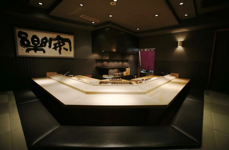 The interiors of Sushi Saito