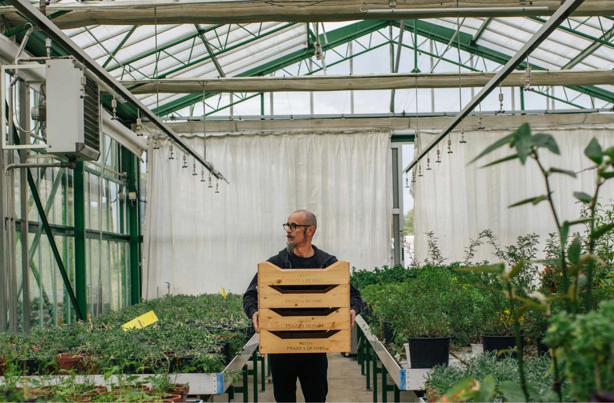 Enrico Crippa in his kitchen garden
